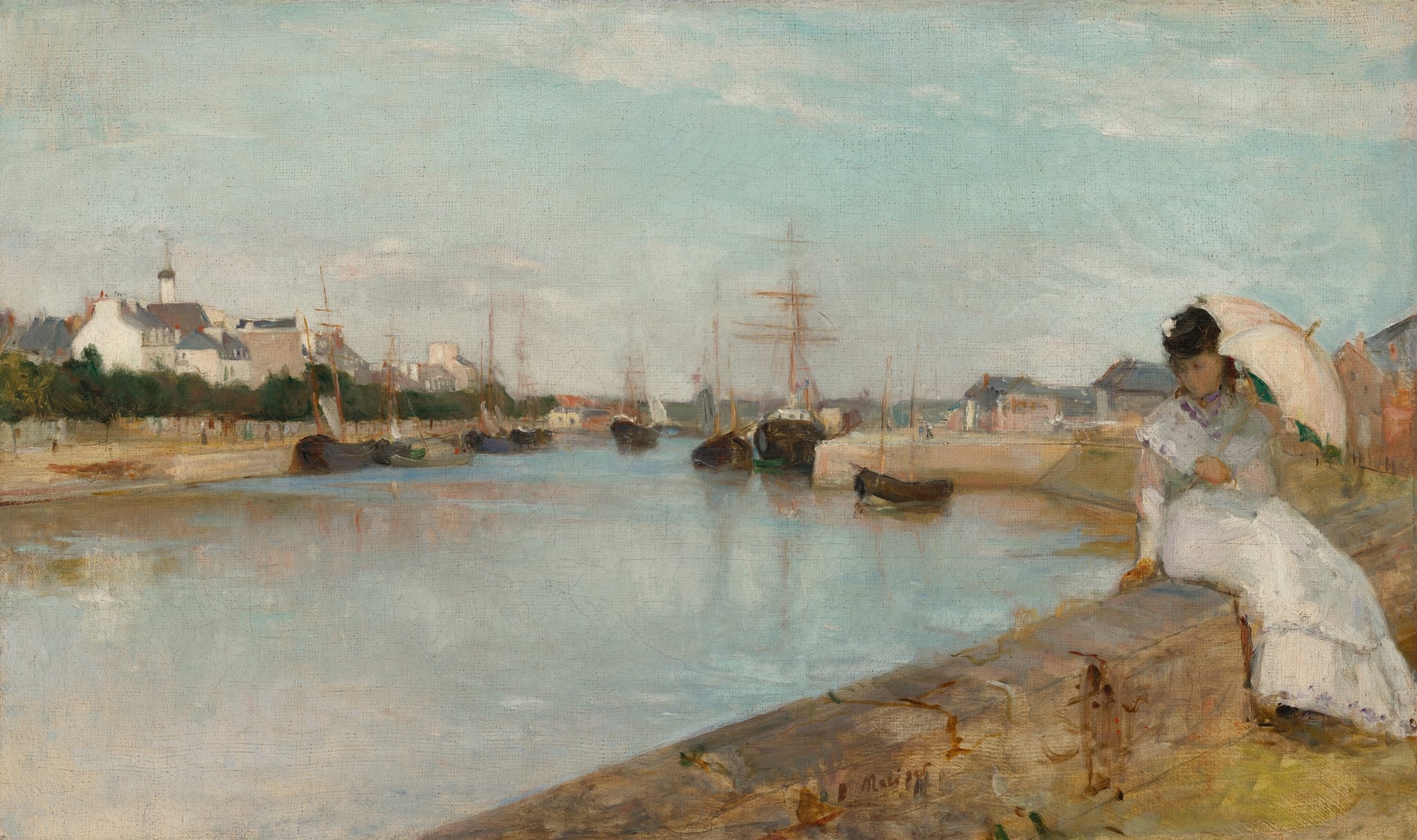 The Harbour at Lorient by Berthe Morisot