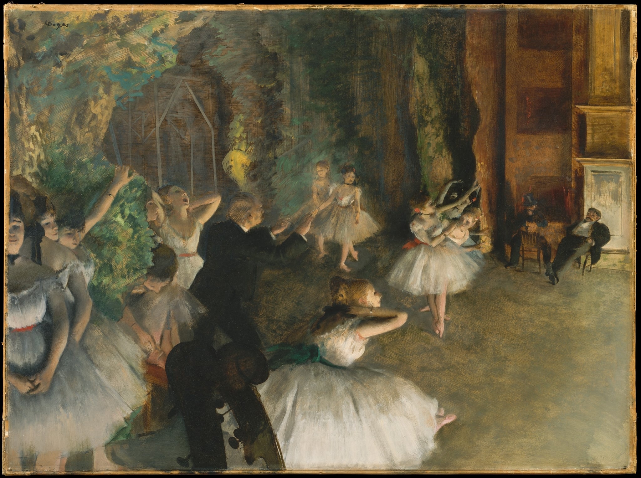 The Rehearsal of the Ballet Onstage by Edgar Degas