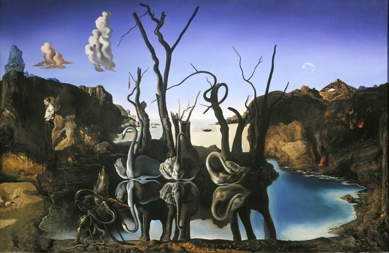 Swans Reflecting Elephants by Salvador Dali