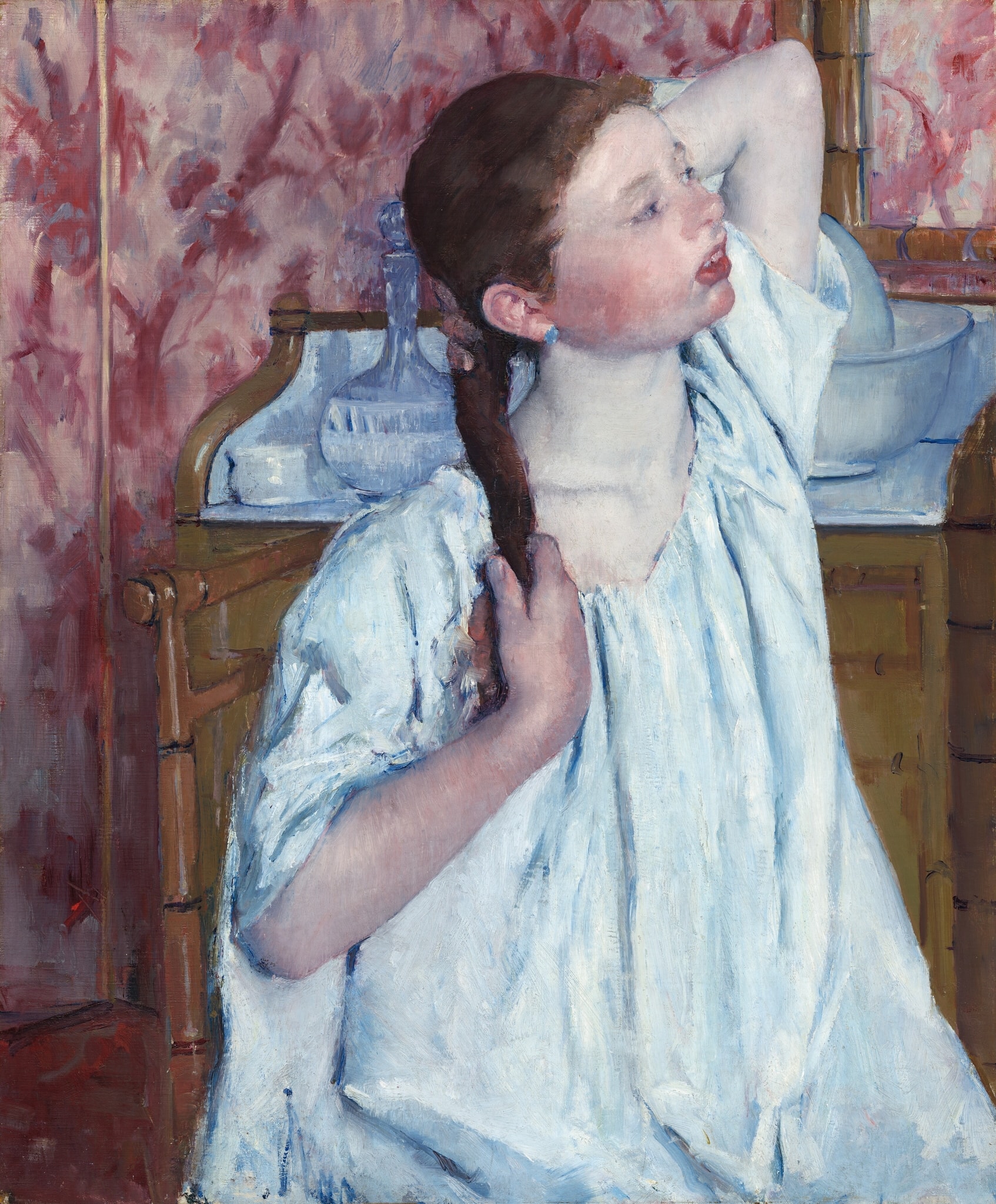 Click numbered symbols to learn about their meaning Girl Arranging Her Hair by Mary Cassatt (1886)