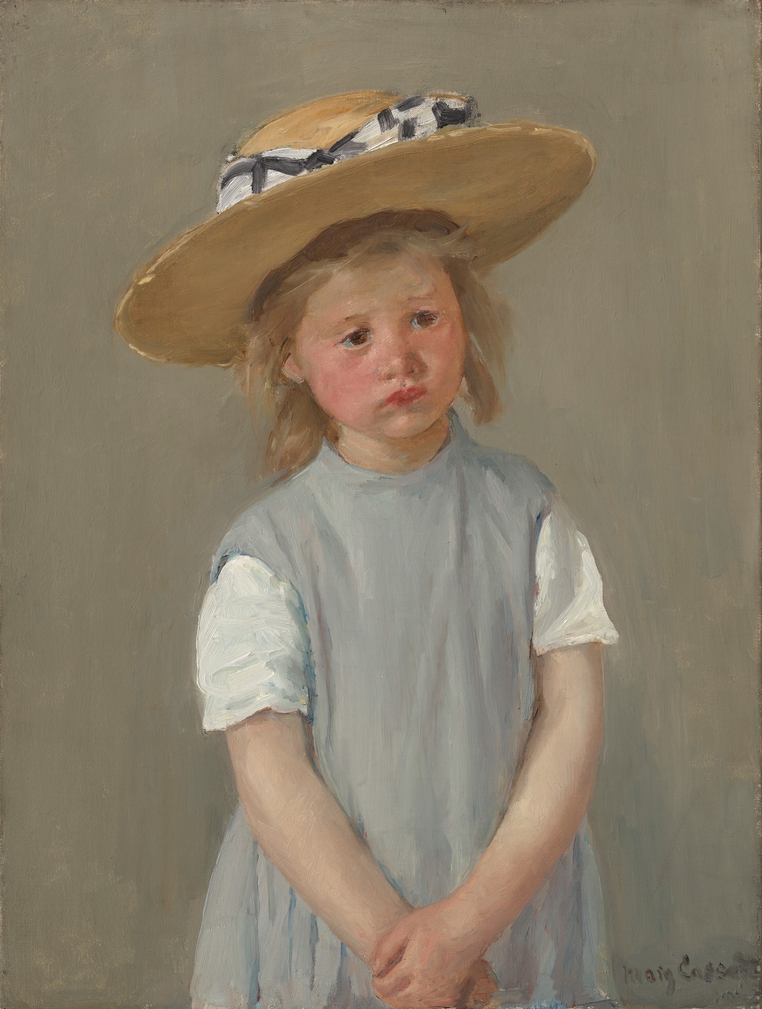 Click numbered symbols to learn about their meaning Little Girl in a Big Straw Hat and a Pinafore by Mary Cassatt (c. 1886)
