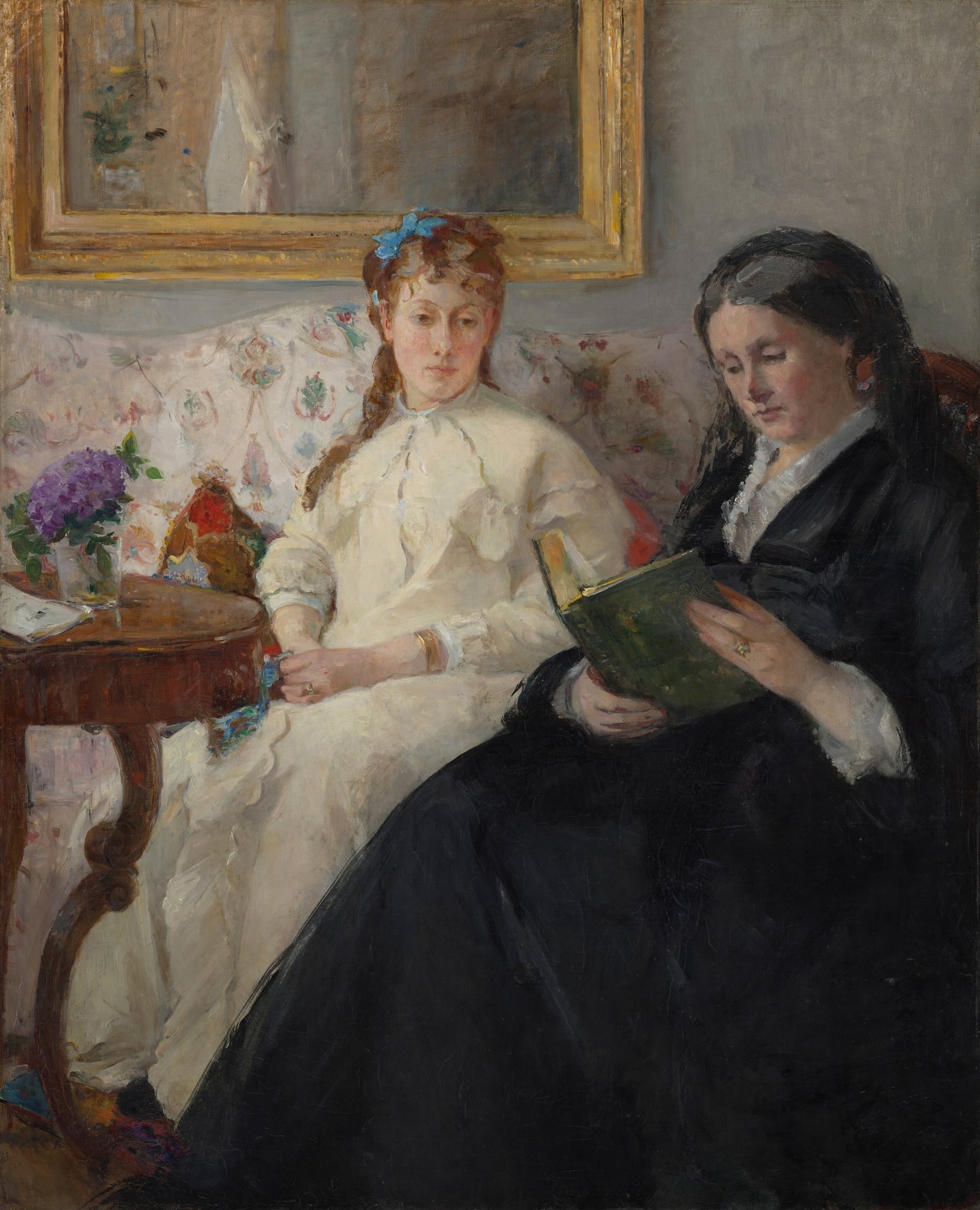 The Mother and Sister of the Artist (La Lecture / Madame Morisot et sa fille) by Berthe Morisot