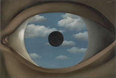 The False Mirror by Rene Magritte