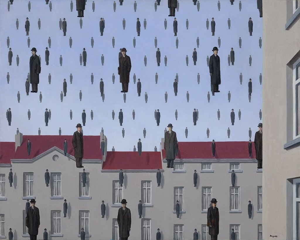 Golconda by Rene Magritte