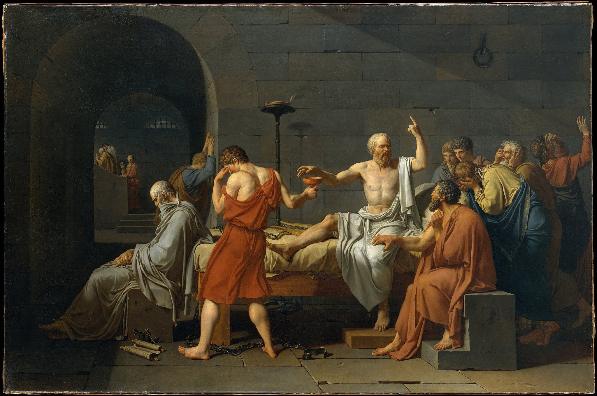 The Death of Socrates by Jacques-Louis David