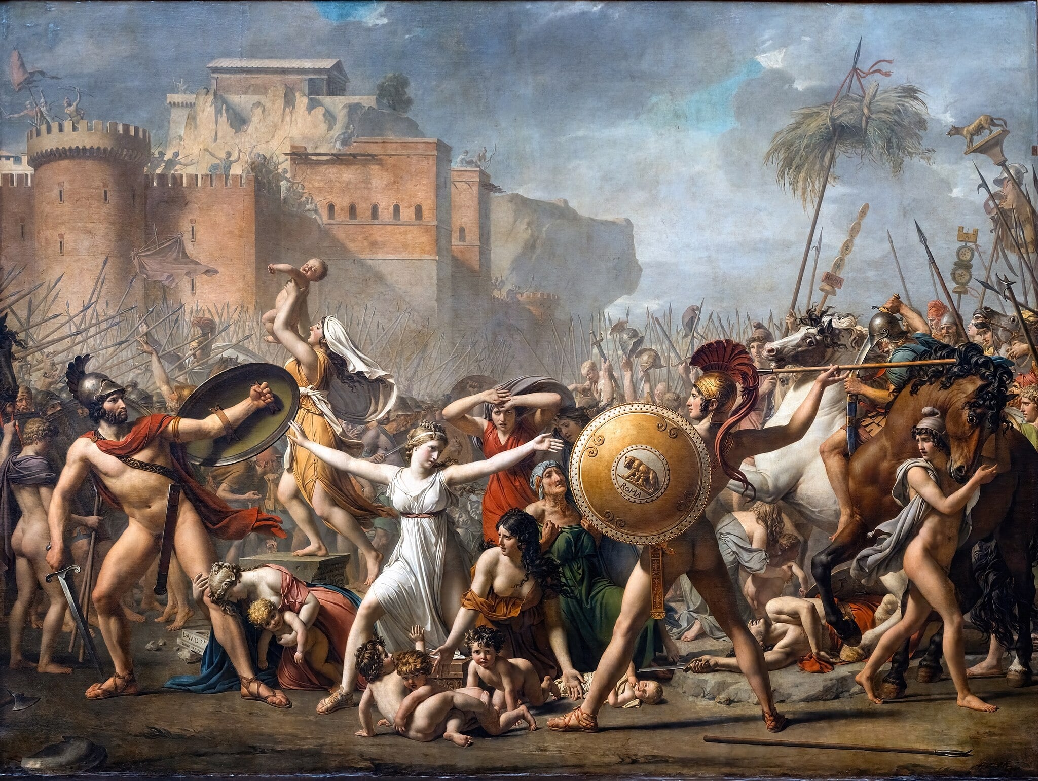 The Intervention of the Sabine Women by Jacques-Louis David