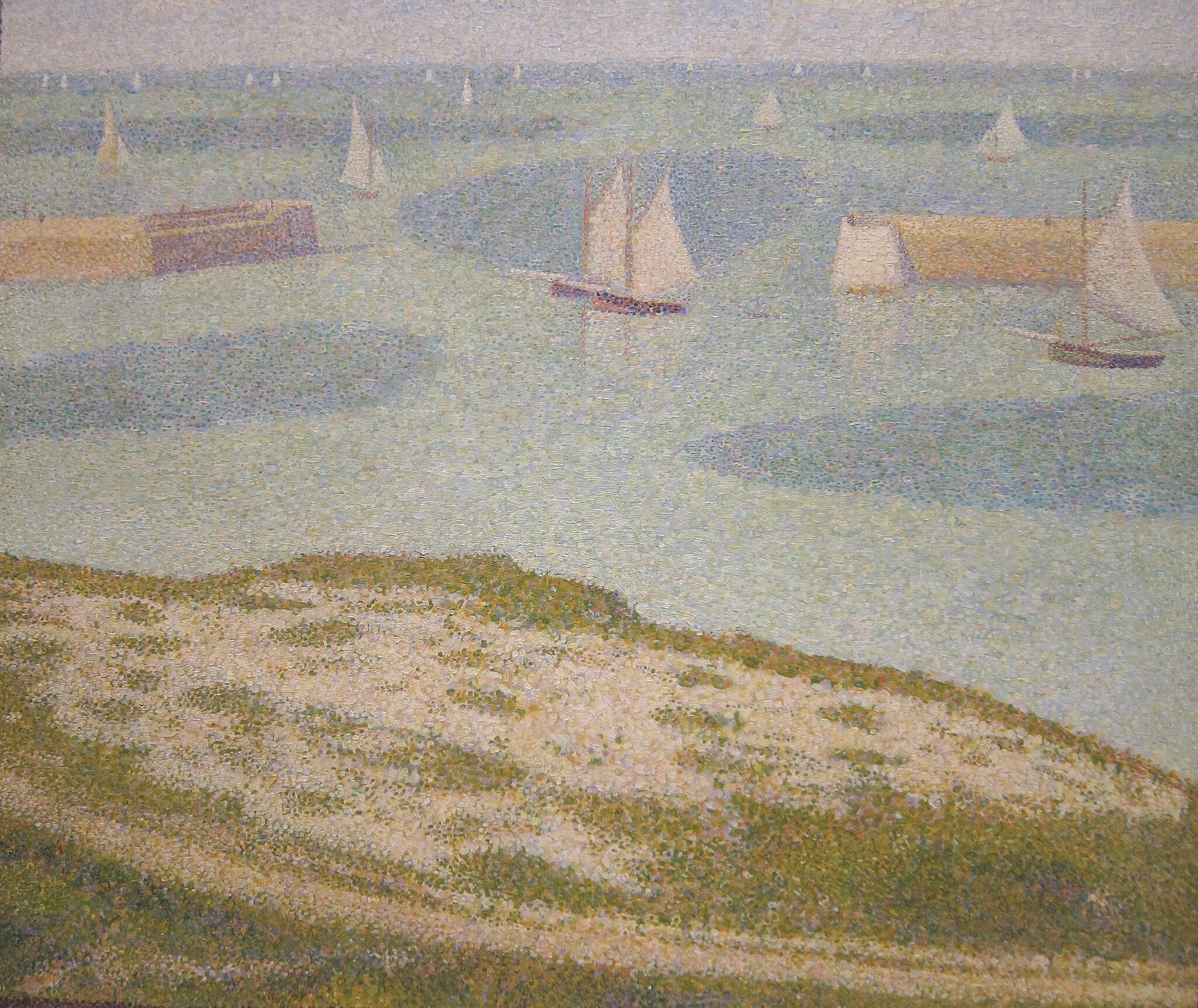 Port‑en‑Bessin, Entrance to the Harbor by Georges Seurat