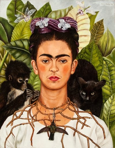 Self‑Portrait with Thorn Necklace and Hummingbird by Frida Kahlo