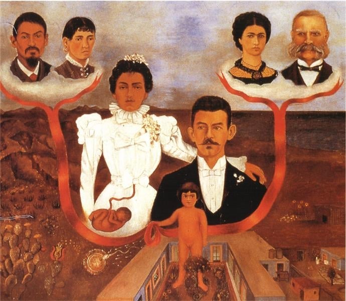 My Grandparents, My Parents, and I (Family Tree) by Frida Kahlo