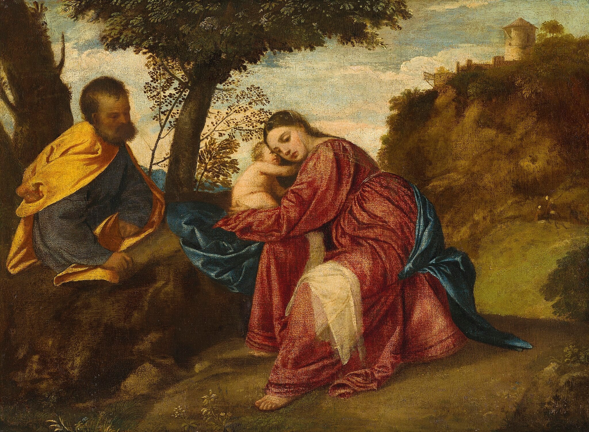 The Rest on the Flight into Egypt by Titian